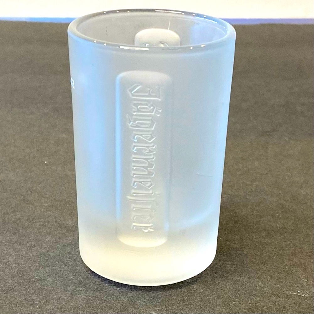 Jagermeister Frosted Shot Glass Jager Tall Bar Buck Stag Deer on Bottom